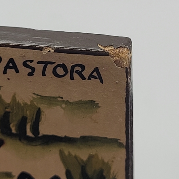 Folk Art Wooden Trinket Box Hand Painted Cabra Micheq Pastora - Picture 3 of 14